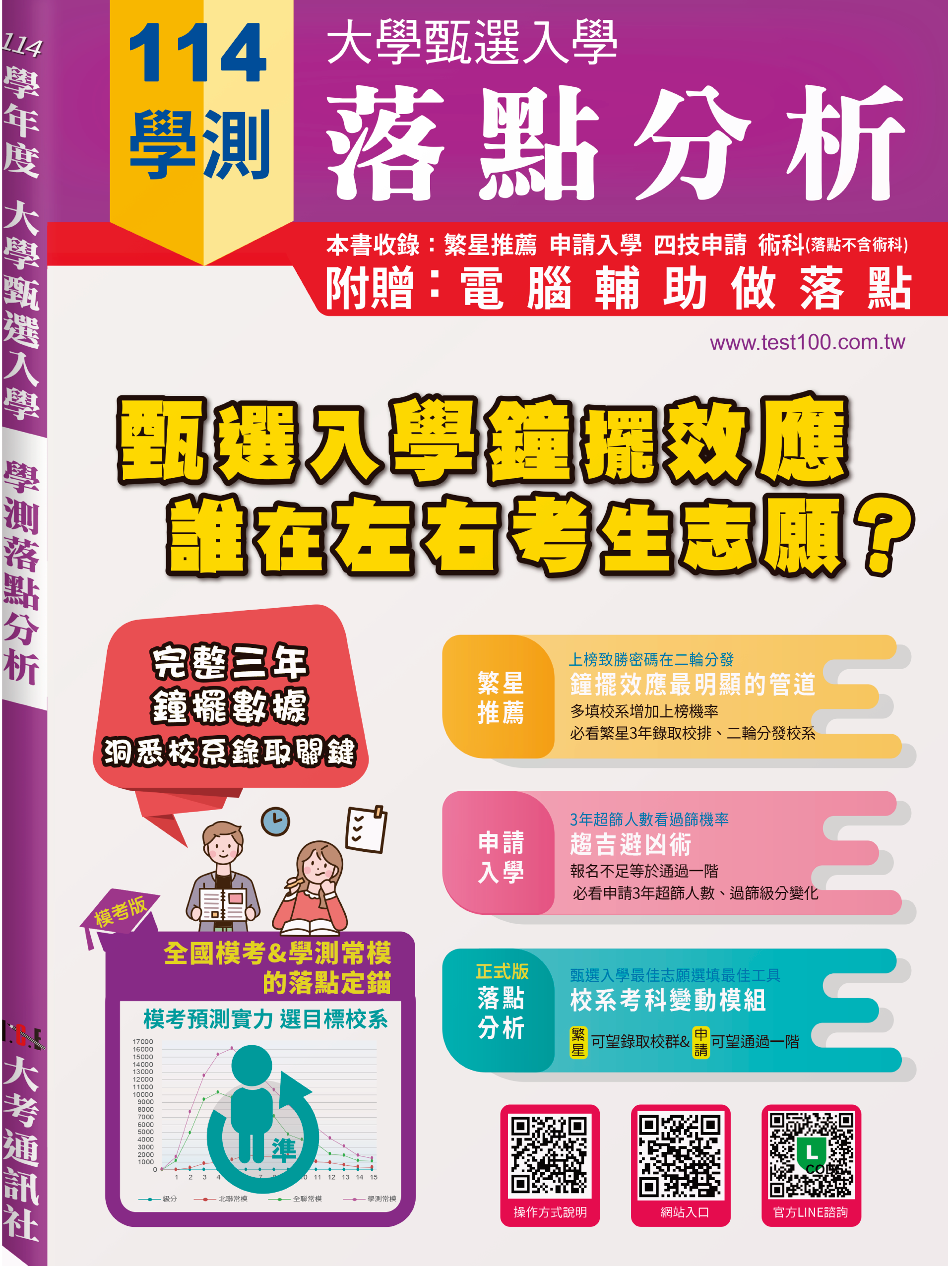 隨書附贈「電腦輔助做落點」一序號繁星．申請．四技日間部申請 三大落點系統皆可用落點分析操作方式：https://youtu.be/kkw0gUGJ2GI